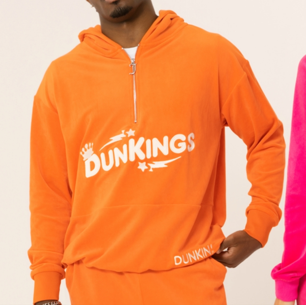Dunkin's x Juicy Couture DunKings Crystals Velour Superbowl Hoodie Authentic